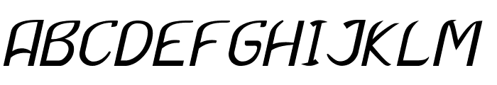 Ferris-Italic Font UPPERCASE