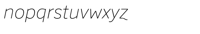 Felbridge Thin Italic Font LOWERCASE