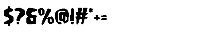 Fearist Font OTHER CHARS