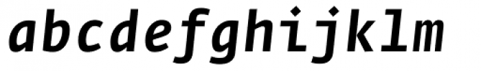 Fedra Mono Medium Italic Font LOWERCASE