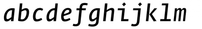 Fedra Mono Normal Italic Font LOWERCASE