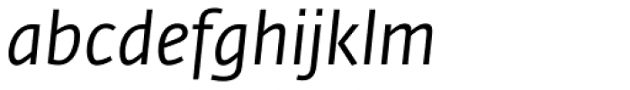 Fedra Sans Alt Pro Book Italic Font LOWERCASE