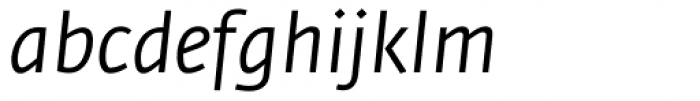 Fedra Sans Book Italic Font LOWERCASE