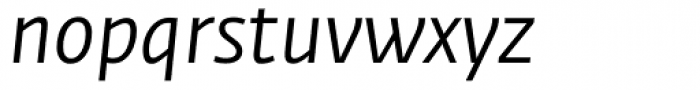 Fedra Sans Book Italic Font LOWERCASE