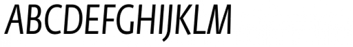 Fedra Sans Cond Pro Book Italic Font UPPERCASE