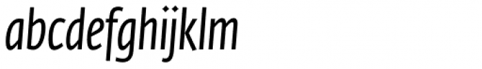 Fedra Sans Cond Pro Book Italic Font LOWERCASE
