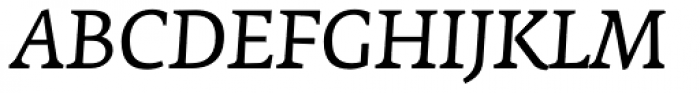 Fedra Serif A Book Italic Font UPPERCASE