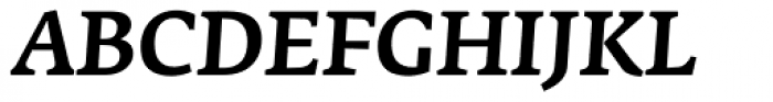 Fedra Serif A Medium Italic Font UPPERCASE