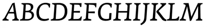 Fedra Serif A Pro Book Italic Font UPPERCASE