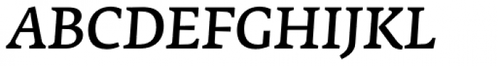Fedra Serif A Pro Demi Italic Font UPPERCASE