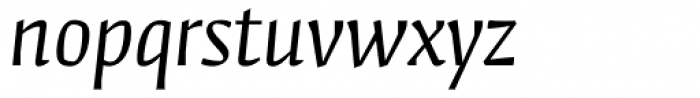 Fedra Serif B Book Italic Font LOWERCASE