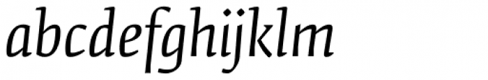 Fedra Serif B Pro Book Italic Font LOWERCASE