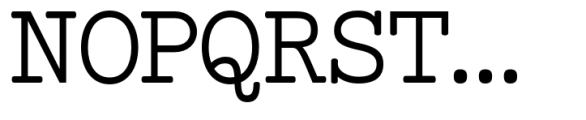 Feedbacker Typewriter Regular Font UPPERCASE