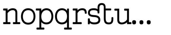 Feedbacker Typewriter Regular Font LOWERCASE