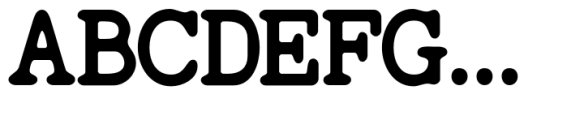 Feedbacker Typewriter Rough Bold Font UPPERCASE
