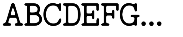 Feedbacker Typewriter Rough Regular Font UPPERCASE