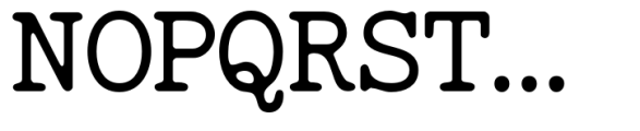Feedbacker Typewriter Rough Regular Font UPPERCASE