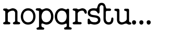 Feedbacker Typewriter Rough Regular Font LOWERCASE
