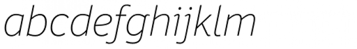 Felbridge Pro Thin Italic Font LOWERCASE