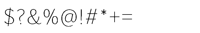 Feldora Extra Light Font OTHER CHARS