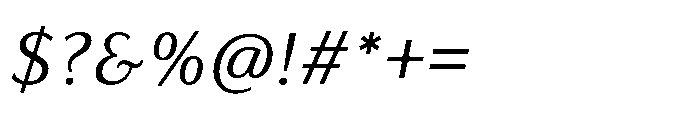 Feldora Italic Font OTHER CHARS