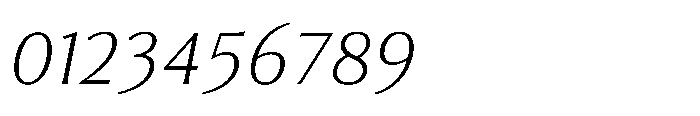 Feldora Light Italic Font OTHER CHARS