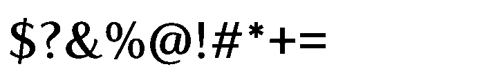 Feldora Medium Font OTHER CHARS