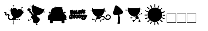 Feline Groovy Color Dingbat FONT