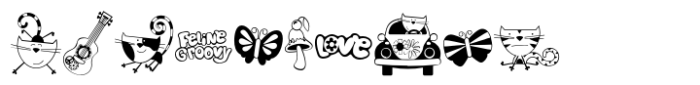 Feline Groovy Dingbat Font OTHER CHARS