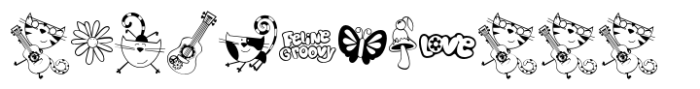 Feline Groovy Dingbat Font UPPERCASE