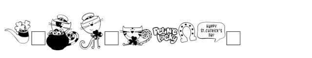 Feline Lucky Dingbat Font OTHER CHARS