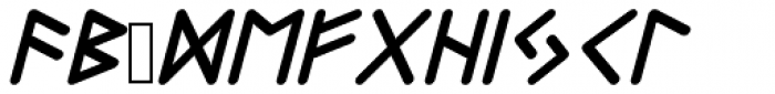 Felt-Tip Futhark Bold Oblique Font LOWERCASE