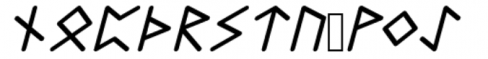 Felt-Tip Futhark Oblique Font UPPERCASE