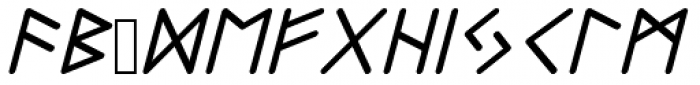 Felt-Tip Futhark Oblique Font LOWERCASE
