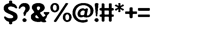Fendrok Smooth Black Expanded Font OTHER CHARS