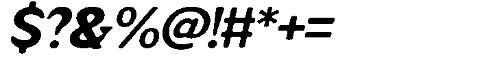 Fendrok Smooth Black Slant Expanded Font OTHER CHARS