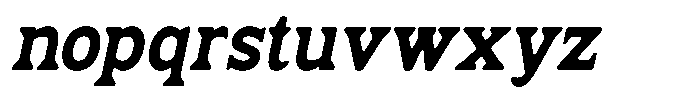 Fendrok Smooth Black Slant Semi Conde Font LOWERCASE
