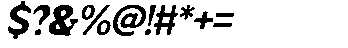 Fendrok Smooth Black Slant Semi Expa Font OTHER CHARS
