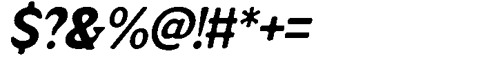 Fendrok Smooth Black Slant Font OTHER CHARS