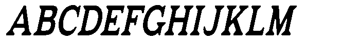 Fendrok Smooth Bold Slant Condensed Font UPPERCASE