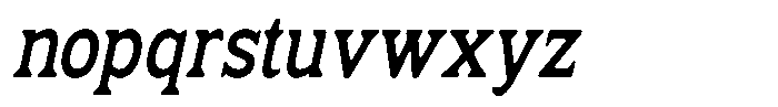 Fendrok Smooth Bold Slant Condensed Font LOWERCASE