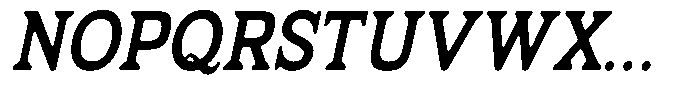 Fendrok Smooth Bold Slant Semi Conde Font UPPERCASE