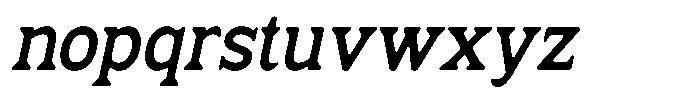 Fendrok Smooth Bold Slant Semi Conde Font LOWERCASE
