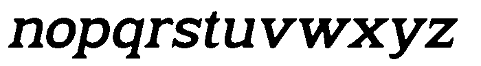 Fendrok Smooth Bold Slant Semi Expan Font LOWERCASE