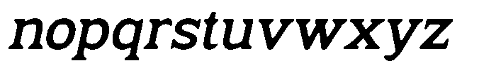 Fendrok Smooth Bold Slant Font LOWERCASE
