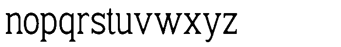 Fendrok Smooth Condensed Font LOWERCASE
