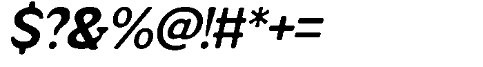Fendrok Smooth Extra Bold Slan Sem Exp Font OTHER CHARS