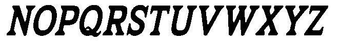 Fendrok Smooth Extra Bold Slant Conde Font UPPERCASE