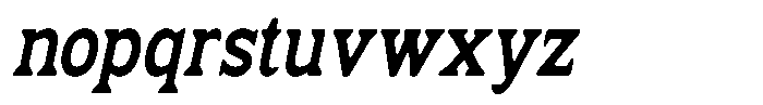 Fendrok Smooth Extra Bold Slant Conde Font LOWERCASE