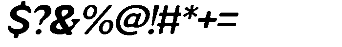 Fendrok Smooth Extra Bold Slant Expan Font OTHER CHARS